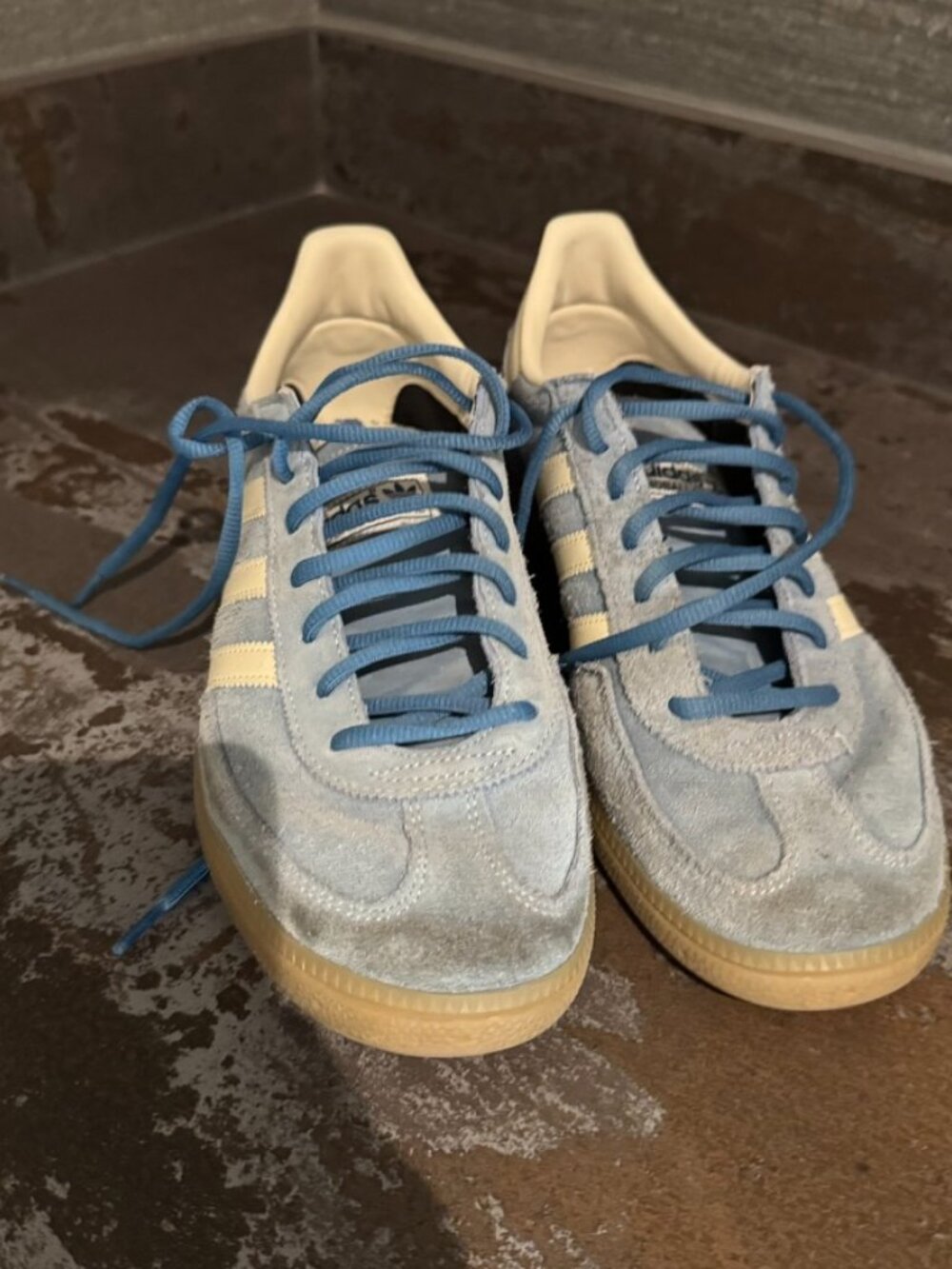 Adidas Handball Spezial Shoes Blue and White Size Men's 11.5 Used - Picture 2 of 3